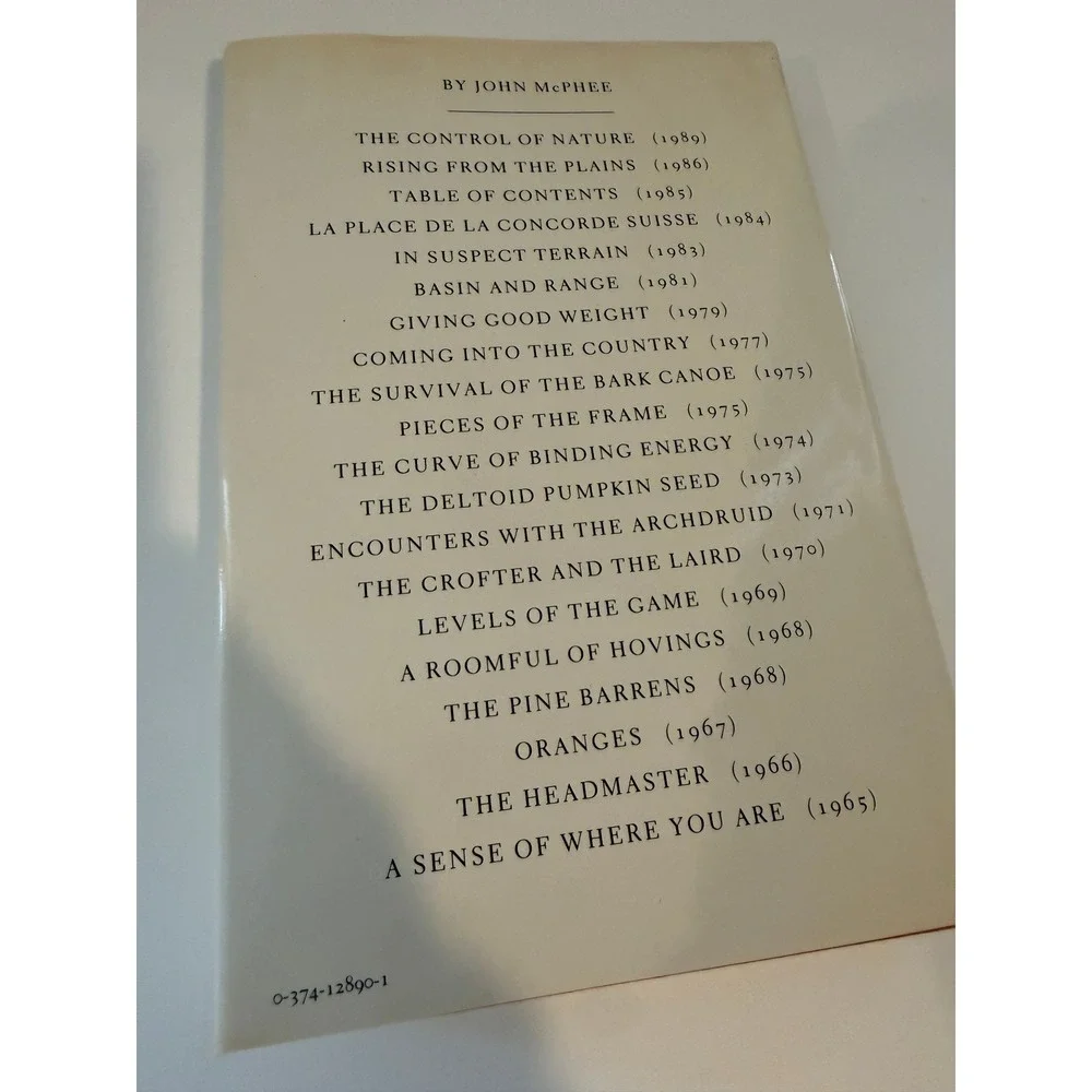 The Control of Nature John‎ McPhee 1989 Hardcover First Edition 2nd Print FSG